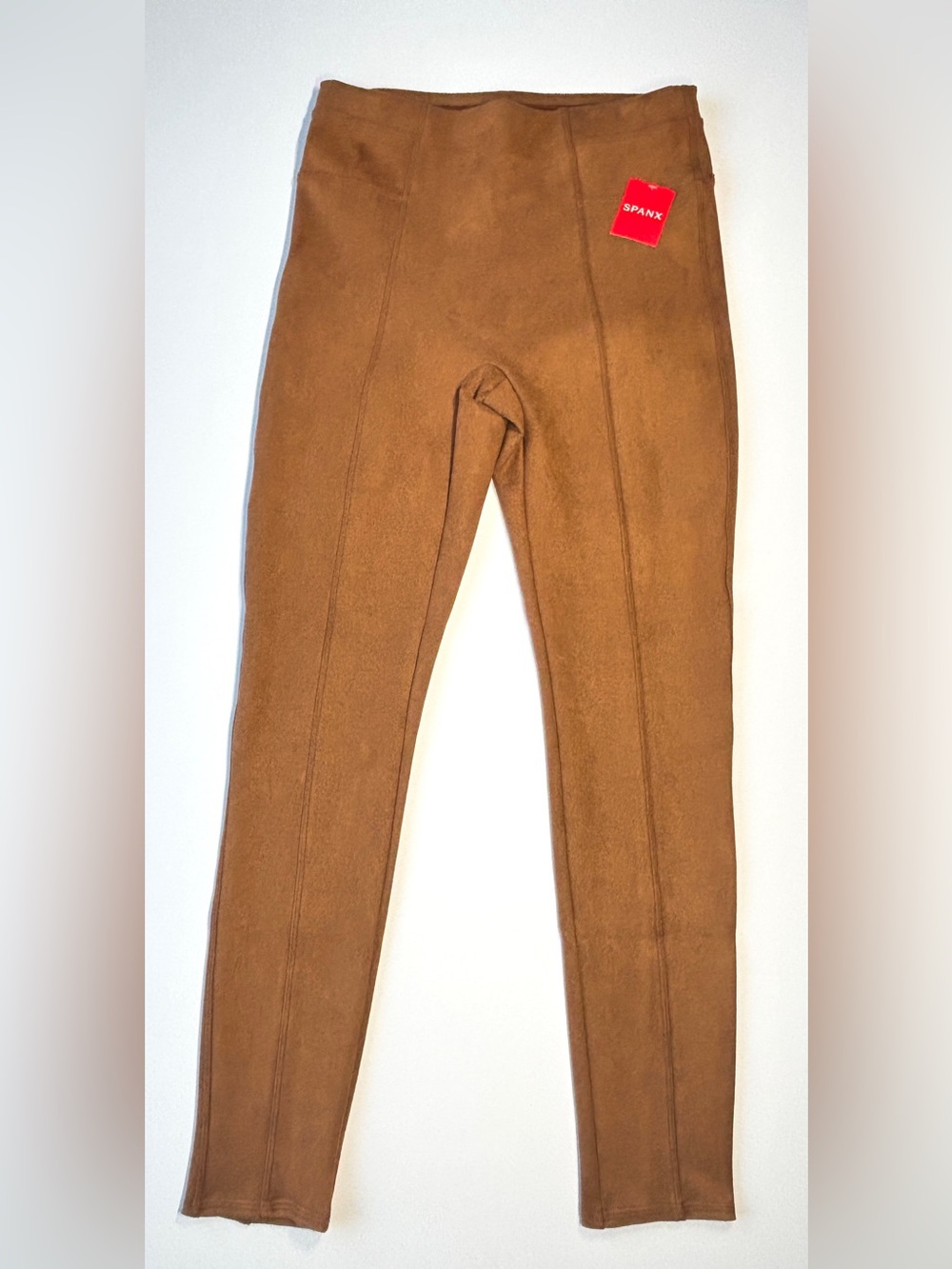 SPANX Faux Suede Leggings Size M Rich Caramel Brown NWT 20322R